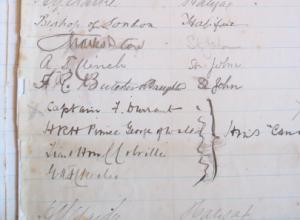 guest register signed by King George V